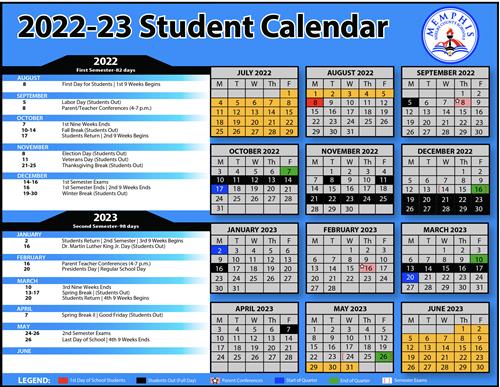 MSCS Student Calendar