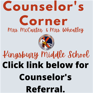 Click link below for Counselor's Referral 