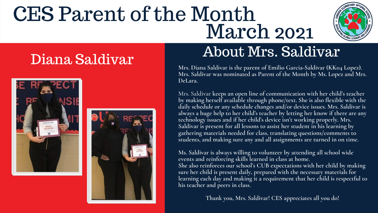 Parent of the Month Parent of the Month