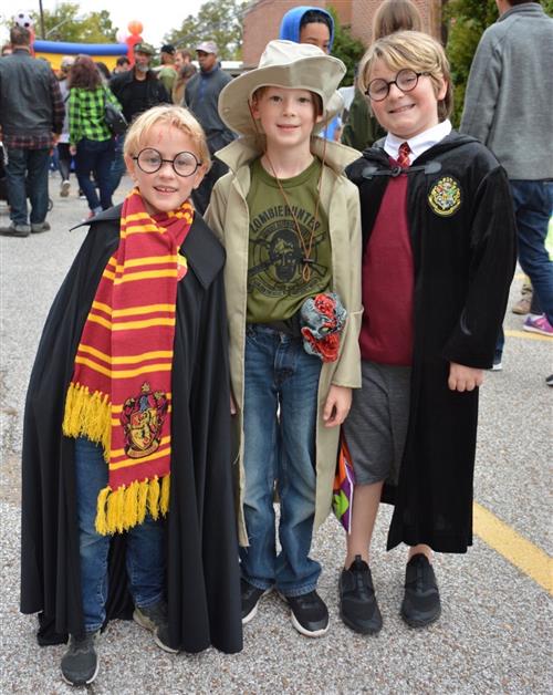 Students in costume at the Fall Carnival 