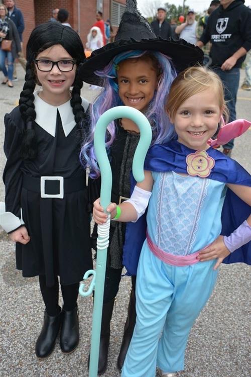 Students in costume at the Fall Carnival 