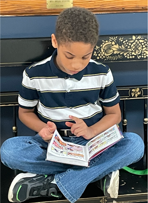 Student with book