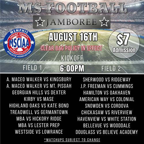 2025 Football Jamboree schedule